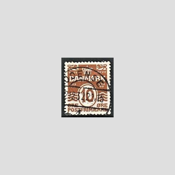 FRIMRKER DANMARK | 1930 - AFA 185a - Blgelinie 10 re rdbrun - Lux Stemplet Odense