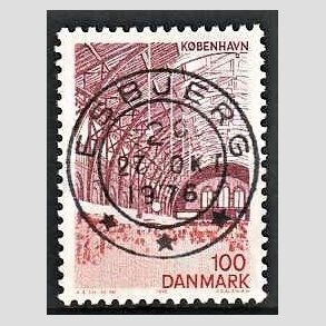 FRIM�RKER DANMARK | 1976 - AFA 615 - K�benhavn - 100 �re r�dlilla/r�d - Pragt Stemplet Esbjerg