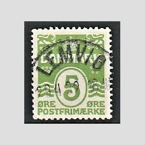 FRIM�RKER DANMARK | 1930 - AFA 183 - B�lgelinie 5 �re lysgr�n - Lux Stemplet Lemvig