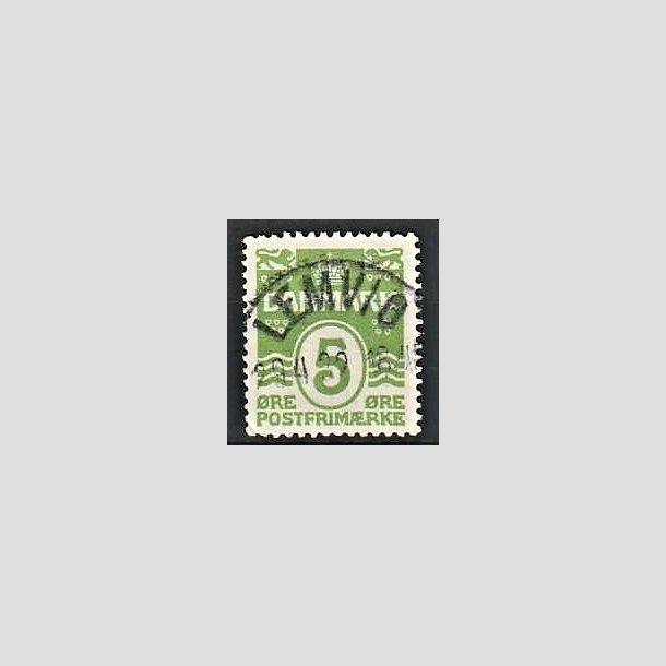 FRIMRKER DANMARK | 1930 - AFA 183 - Blgelinie 5 re lysgrn - Lux Stemplet Lemvig