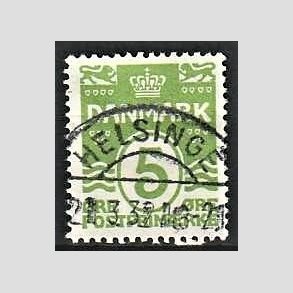 FRIM�RKER DANMARK | 1930 - AFA 183 - B�lgelinie 5 �re lysgr�n - Lux Stemplet Helsinge