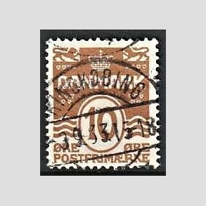 FRIM�RKER DANMARK | 1930 - AFA 185 - B�lgelinie 10 �re brun - Lux Stemplet Ringk�bing