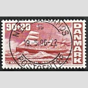 FRIMRKER DANMARK | 1976 - AFA 608 - Amerikanske uafhngighedserklring - 90 + 20 re rd - Pragt Stemplet 
