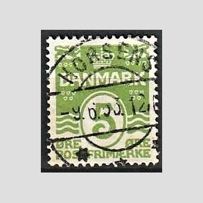 FRIM�RKER DANMARK | 1930 - AFA 183 - B�lgelinie 5 �re lysgr�n - Lux Stemplet Horsens
