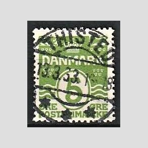 FRIM�RKER DANMARK | 1930 - AFA 183 - B�lgelinie 5 �re lysgr�n - Lux Stemplet Thisted