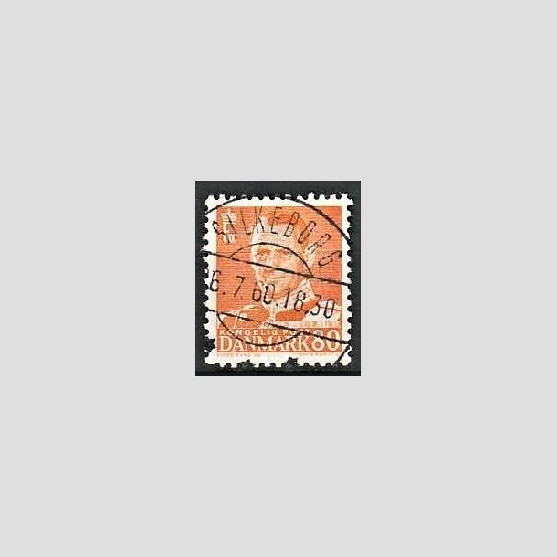 FRIMRKER DANMARK | 1952-53 - AFA 341 - Fr. IX 80 re orange - Lux Stemplet Silkeborg