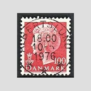 FRIMRKER DANMARK | 1976 - AFA 620 - Dronning Margrethe - 100 re rd - Pragt Stemplet Albertslund