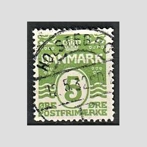 FRIM�RKER DANMARK | 1930 - AFA 183 - B�lgelinie 5 �re lysgr�n - Lux Stemplet Holstebro