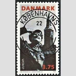 FRIM�RKER DANMARK | 1995 - AFA 1091 - 50 �ret for befrielsen - 3,75 Kr. flerfarvet - Pragt Stemplet 