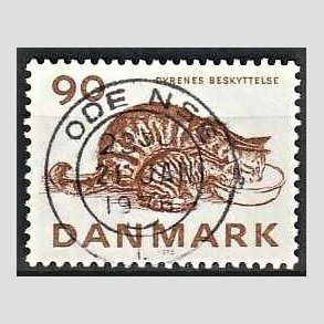 FRIM�RKER DANMARK | 1975 - AFA 605 - Dyrenes Beskyttelse 100 �r. - Pragt Stemplet Odense