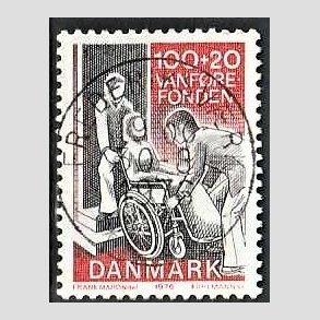 FRIMRKER DANMARK | 1976 - AFA 623 - Vanfrefonden - 100 + 20 re rd/sort - Pragt Stemplet Frederiksvrk