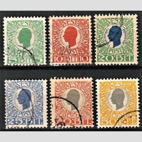 FRIMRKER DVI | 1905 - AFA 24-29 | 5 - 50 bit i komplet st - Stemplet