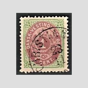 FRIMRKER DVI | 1873-1902 - AFA 5 | 1 cent grn/rdbrun - Stemplet