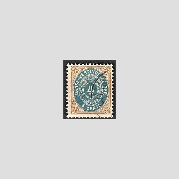 FRIMRKER DVI | 1873-1902 - AFA 7B | 4 cents gulbrun/bl - Stemplet