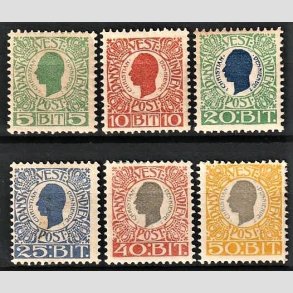 FRIMRKER DVI | 1905 - AFA 24-29 | 5 - 50 bit i komplet st - Ubrugt