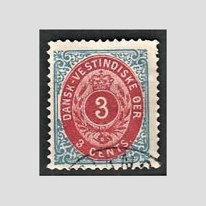FRIMRKER DVI | 1873-1902 - AFA 6y | 3 cent bl/rd - Stemplet