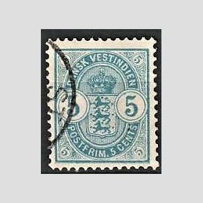 FRIMRKER DVI | 1900 - AFA 17 | 5 cents bl - Stemplet