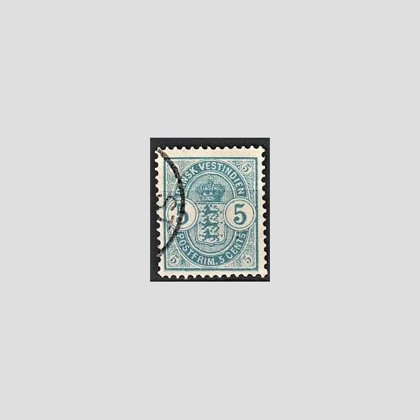 FRIMRKER DVI | 1900 - AFA 17 | 5 cents bl - Stemplet