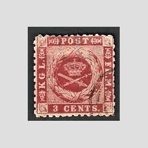 FRIMRKER DVI | 1872-73 - AFA 3 | 3 cents karminrd - Stemplet