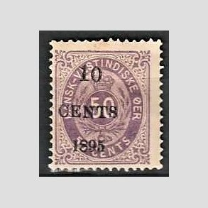 FRIMRKER DVI | 1895 - AFA 15 | 10 CENTS/50 c violet provisorium - Ubrugt