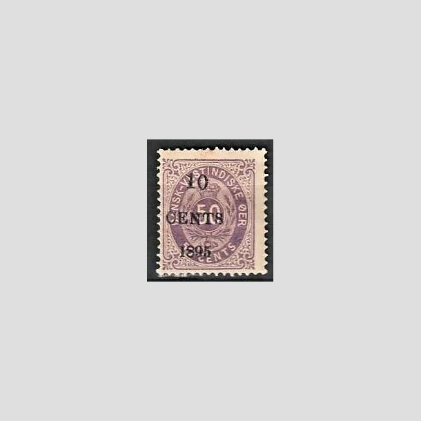 FRIMRKER DVI | 1895 - AFA 15 | 10 CENTS/50 c violet provisorium - Ubrugt