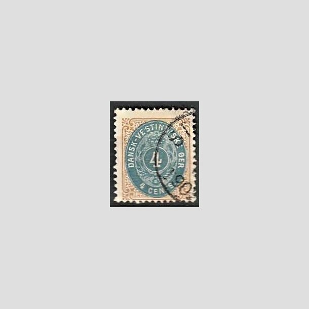 FRIMRKER DVI | 1873-1902 - AFA 7B | 4 cents gulbrun/bl - Stemplet