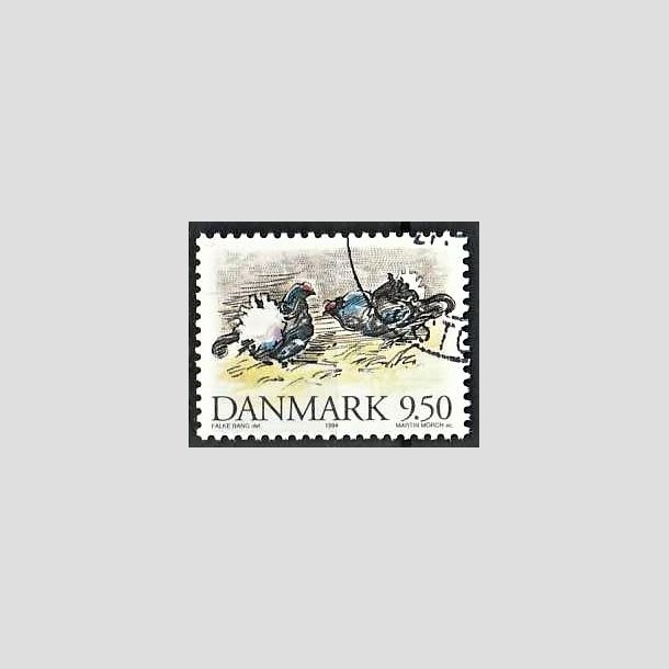 FRIMRKER DANMARK | 1994 - AFA 1079 - Truede danske dyr - 9,50 Kr. urfugl - God/bedre gennemsnitskvalitet - Stemplet