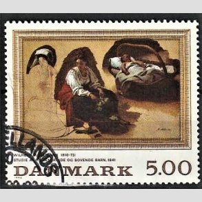 FRIMRKER DANMARK | 1994 - AFA 1081 - Maleriserie 7. - 5,00 Kr. flerfarvet - God/bedre gennemsnitskvalitet - Stemplet