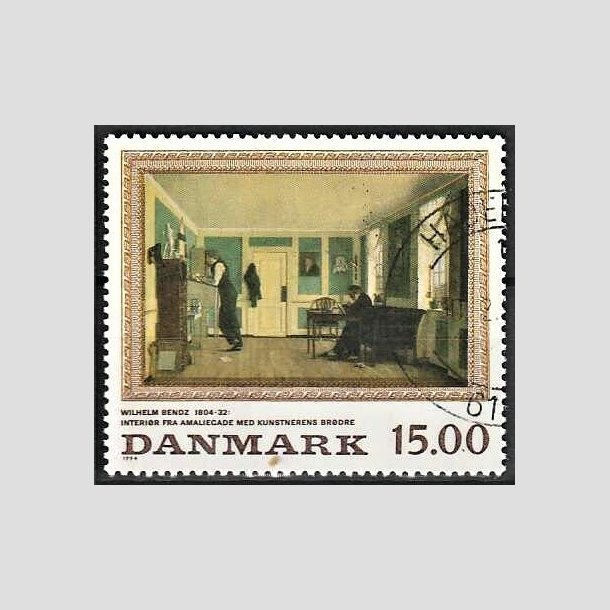 FRIMRKER DANMARK | 1994 - AFA 1082 - Maleriserie 7. - 15,00 Kr. flerfarvet - God/bedre gennemsnitskvalitet - Stemplet