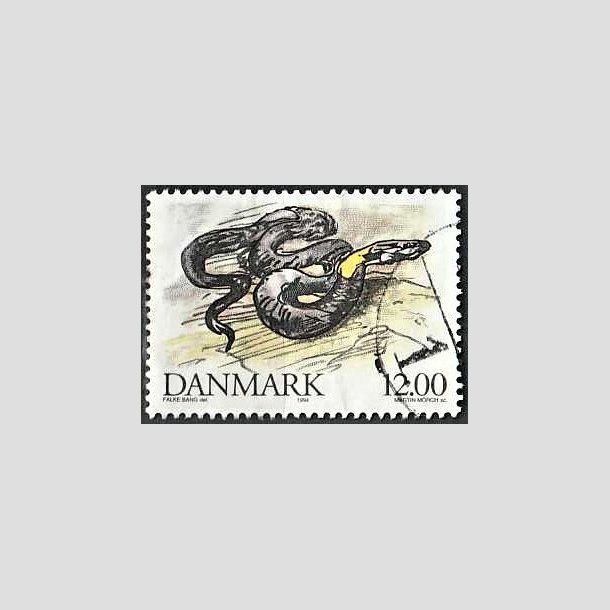 FRIMRKER DANMARK | 1994 - AFA 1080 - Truede danske dyr - 12,00 Kr. Snog - God/bedre gennemsnitskvalitet - Stemplet