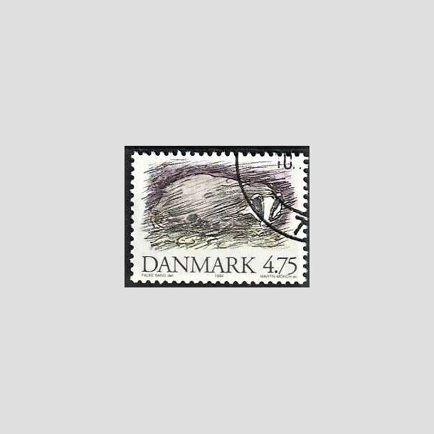 FRIMRKER DANMARK | 1994 - AFA 1077 - Truede danske dyr - 4,75 Kr. Grvling - God/bedre gennemsnitskvalitet - Stemplet