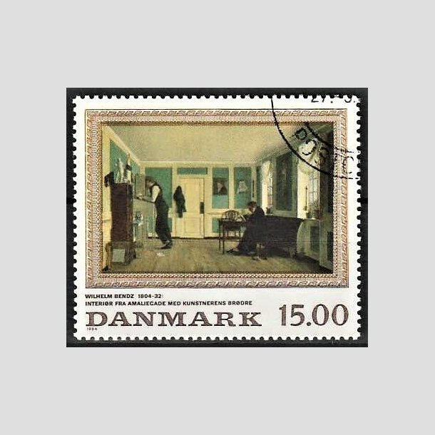 FRIMRKER DANMARK | 1994 - AFA 1082 - Maleriserie 7. - 15,00 Kr. flerfarvet - God/bedre gennemsnitskvalitet - Stemplet