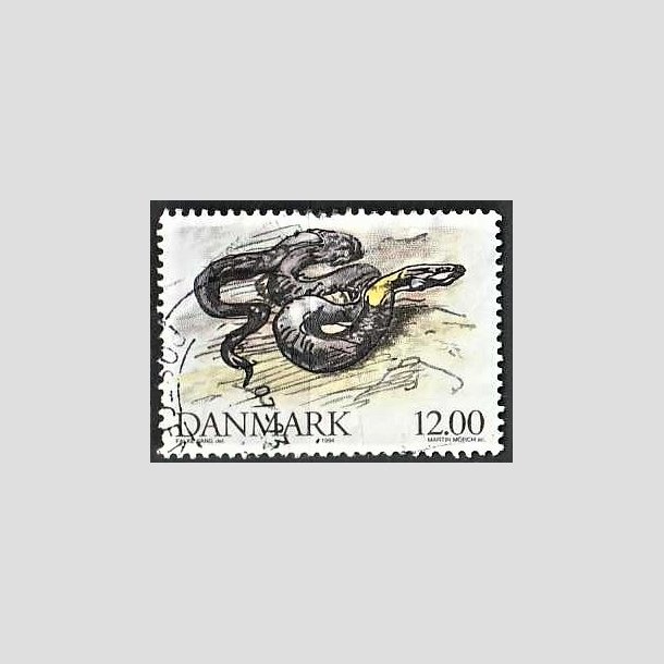 FRIMRKER DANMARK | 1994 - AFA 1080 - Truede danske dyr - 12,00 Kr. Snog - God/bedre gennemsnitskvalitet - Stemplet