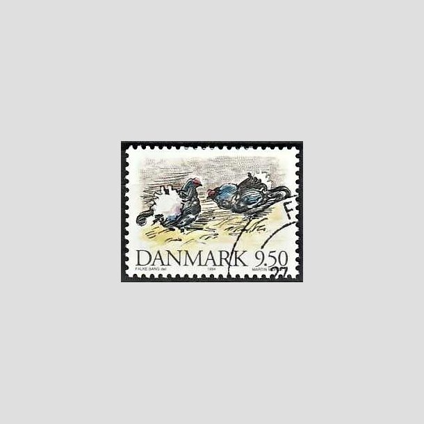 FRIMRKER DANMARK | 1994 - AFA 1079 - Truede danske dyr - 9,50 Kr. urfugl - God/bedre gennemsnitskvalitet - Stemplet