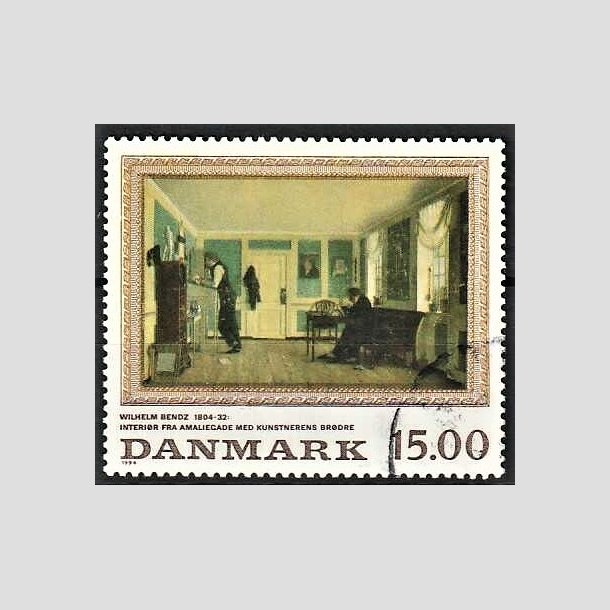 FRIMRKER DANMARK | 1994 - AFA 1082 - Maleriserie 7. - 15,00 Kr. flerfarvet - God/bedre gennemsnitskvalitet - Stemplet