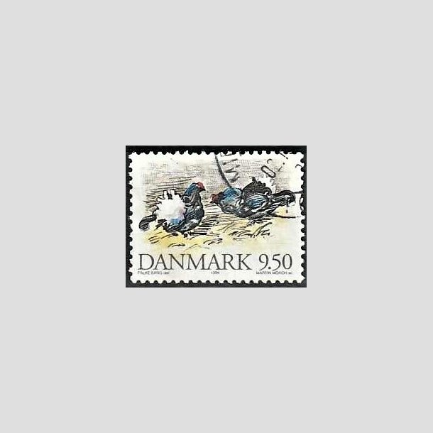 FRIMRKER DANMARK | 1994 - AFA 1079 - Truede danske dyr - 9,50 Kr. urfugl - God/bedre gennemsnitskvalitet - Stemplet