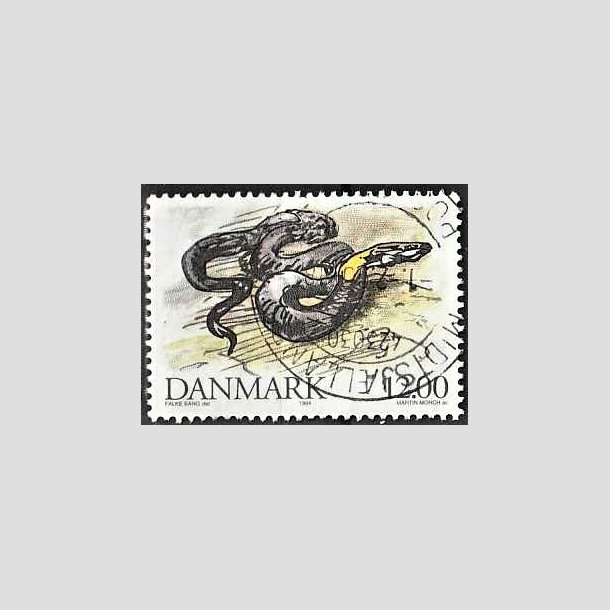 FRIMRKER DANMARK | 1994 - AFA 1080 - Truede danske dyr - 12,00 Kr. Snog - God/bedre gennemsnitskvalitet - Stemplet