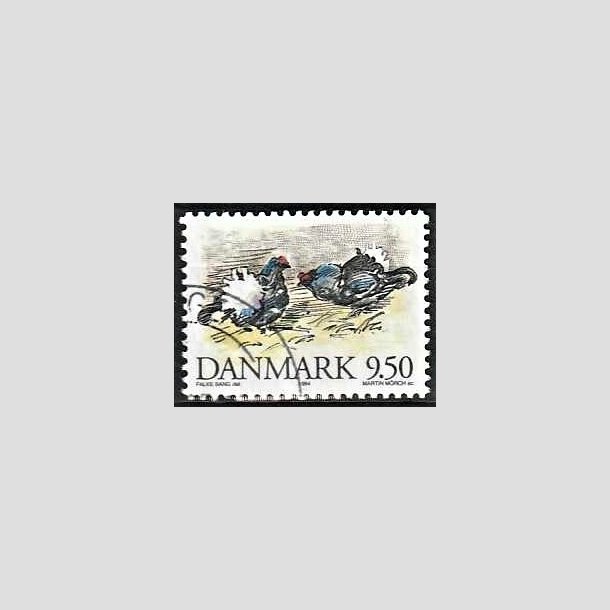 FRIMRKER DANMARK | 1994 - AFA 1079 - Truede danske dyr - 9,50 Kr. urfugl - God/bedre gennemsnitskvalitet - Stemplet