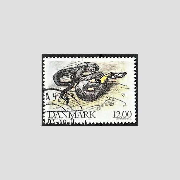 FRIMRKER DANMARK | 1994 - AFA 1080 - Truede danske dyr - 12,00 Kr. Snog - God/bedre gennemsnitskvalitet - Stemplet