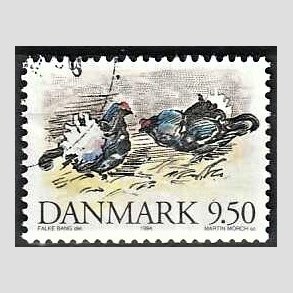 FRIMRKER DANMARK | 1994 - AFA 1079 - Truede danske dyr - 9,50 Kr. urfugl - God/bedre gennemsnitskvalitet - Stemplet