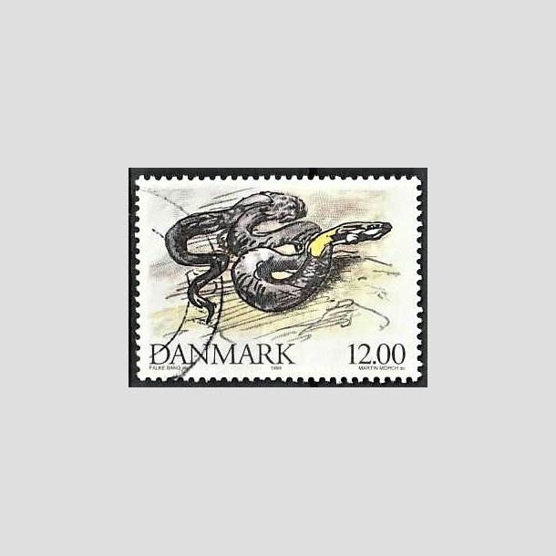 FRIMRKER DANMARK | 1994 - AFA 1080 - Truede danske dyr - 12,00 Kr. Snog - God/bedre gennemsnitskvalitet - Stemplet