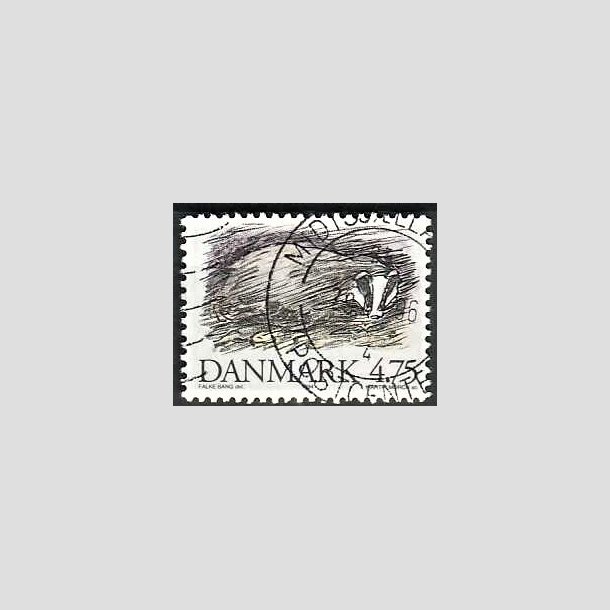 FRIMRKER DANMARK | 1994 - AFA 1077 - Truede danske dyr - 4,75 Kr. Grvling - God/bedre gennemsnitskvalitet - Stemplet