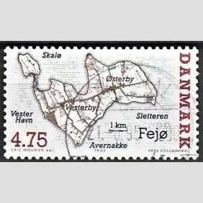 FRIMRKER DANMARK | 1995 - AFA 1087 - Danske smer - 4,75 Kr. flerfarvet - Pnt Stemplet