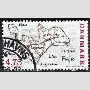 FRIMRKER DANMARK | 1995 - AFA 1087 - Danske smer - 4,75 Kr. flerfarvet - Pnt Stemplet