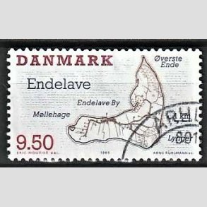 FRIMRKER DANMARK | 1995 - AFA 1089 - Danske smer - 9,50 Kr. flerfarvet - Pnt Stemplet