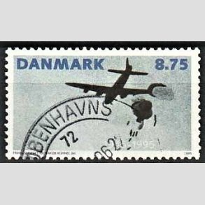 FRIMRKER DANMARK | 1995 - AFA 1093 - 50 ret for befrielsen - 8,75 Kr. flerfarvet - God/bedre gennemsnitskvalitet