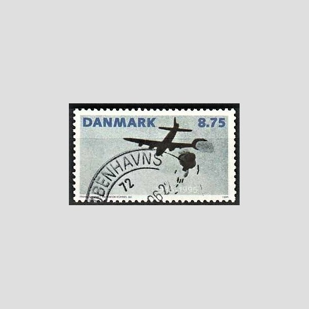 FRIMRKER DANMARK | 1995 - AFA 1093 - 50 ret for befrielsen - 8,75 Kr. flerfarvet - God/bedre gennemsnitskvalitet