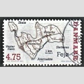 FRIMRKER DANMARK | 1995 - AFA 1087 - Danske smer - 4,75 Kr. flerfarvet - Pnt Stemplet