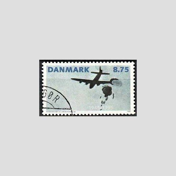 FRIMRKER DANMARK | 1995 - AFA 1093 - 50 ret for befrielsen - 8,75 Kr. flerfarvet - God/bedre gennemsnitskvalitet