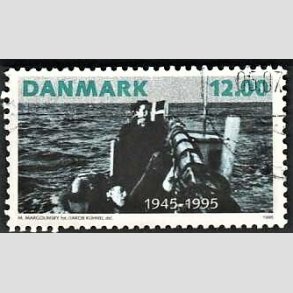 FRIMRKER DANMARK | 1995 - AFA 1094 - 50 ret for befrielsen - 12,00 Kr. flerfarvet - God/bedre gennemsnitskvalitet - Stemplet